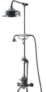 Термостат наружнего монтажа, для душевой для стойки MARK318/2/MARK618, с ручкой белой, (цв.хром), Devon&Devon ZZ Devon & Devon Shower mixers MARM74CR