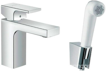 Смеситель для раковины, с гиг.душем, (цв.хром),  ZZ Hansgrohe Vernis Shape 71216000