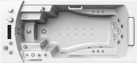 Акриловая ванна Radomir Ривьера медицинская| 220x100x50