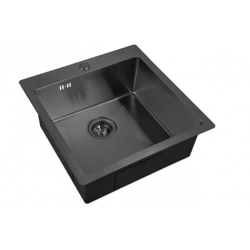 Мойка кухонная Zorg Inox PVD 5151 grafit| 51x51x20
