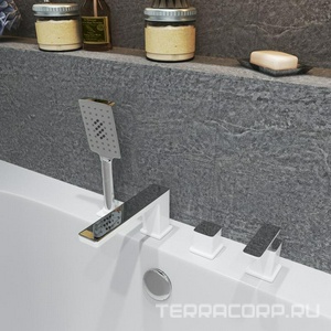 Смеситель на брт ванны Timo Torne 4330/00-16Y на борт ванны, 36x26x22 см, цв белый/хром матовый, ZZ Timo torne 4330/00-16Y