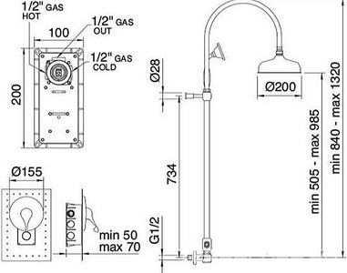 Смес. д/д, встр. в стену.с перекл., со стацион. верхн и руч/душем+шланг, (maniglia PL / рукоятка с пластик. встав белого цвета), (цв.хр)  ZZ 3M Piccadilly 2117 CC + maniglia PL CC
