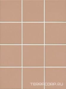 Керамогранит Kerama Marazzi Агуста  оранжевый матовый 30x40 из 12 частей 9,8x9,8 Оранжевый 