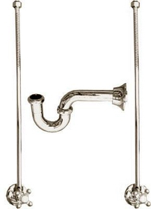 Комплект (сифон 1 1/4  + 2 подводки с винтелями-перекр.) для смесителей на 3 отв. (латунь), Devon&Devon ZZ Devon & Devon Универсал DUHL162