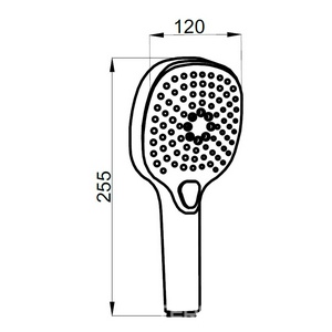 Душевой набор : штанга 60см, лейка, шланг 150 см, цвет черный Azario Nevo AZ-157820224