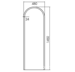Зеркало AZARIO  480х1450 c подсветкой и диммером, бесконтактный сенсор ZZ Azario Арракис LED-00002500