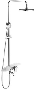 Душевая стойка для ванны, верхний душ, ручной душ, поворотный излив, хром Lemark Tropic LM7003C