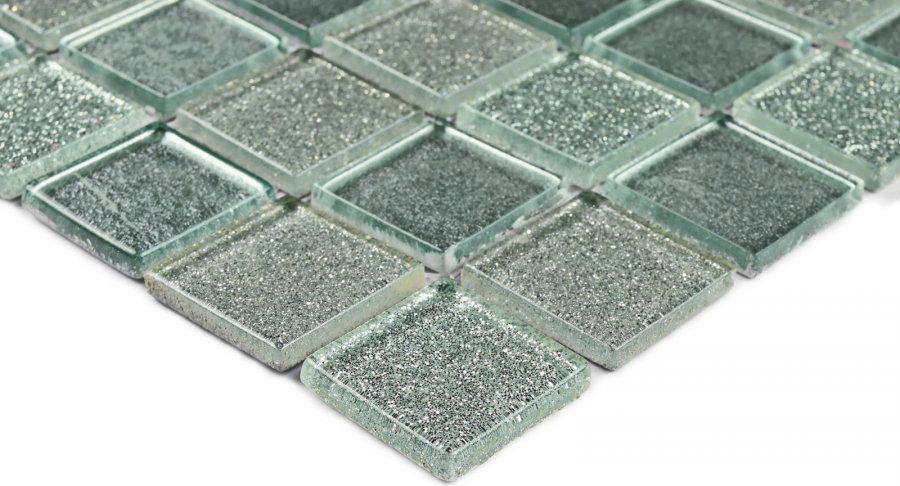 Мозаика Bonaparte Мозаика стеклянная Shine Silver (25x25x4) 30x30 Комбинированный, фото 4
