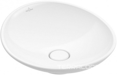 Раковина d450мм, д/устан. на столешн.(консоль), без отв. д/смес. и перелива, клапан слива в компл., (R1white alpin ceramicplus), My nature ZZ
