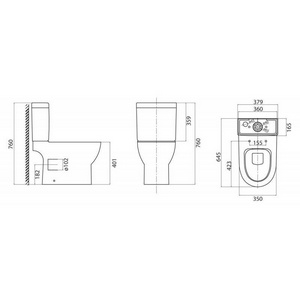 Бачок для напольного унитаза, (механизм смыва, кнопка цв.хром в компл.),  BelBagno Steam BB130T