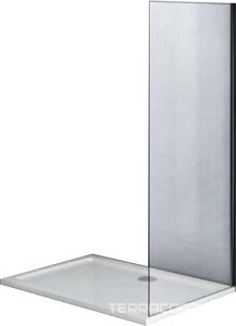 Боковая панель 900x1950 мм профиль хром, стекло прозрачное, покрытием Easy Clean ZZ Veconi KP KP06-90-01-19C4