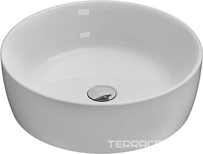 Раковина накладная на столешницу, круглая d480хh150мм, без отв.д/смесит., без перелива,  ZZ Globo Genesis GE048.BI