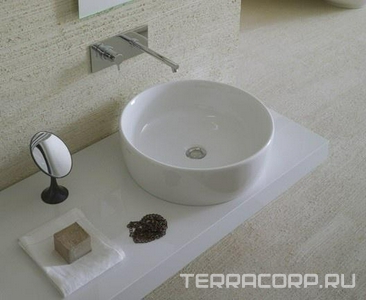 Раковина накладная на столешницу, круглая d480хh150мм, без отв.д/смесит., без перелива,  ZZ Globo Genesis GE048.BI