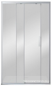 Дверь для душа, в нишу 1600хh1950мм, раздвижн, 1 дверь, 1 неподв.секция, правая/левая, (стекло прозрач 6мм Easy Clean, фурн.цв.хром),  ZZ Vincea Soft VDS-3SO160CL