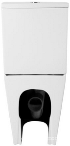 Унитаз пристенный, с бачком, безободковый с сиденьем микролифт в компл., система смыва Tornado, цв.белый Azario Grado AZ-2141UQ1