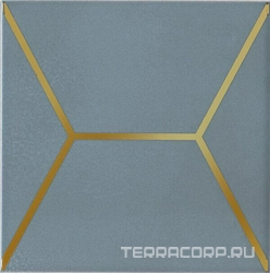 Декор Витраж голубой |15x15
