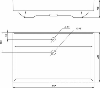 Раковина "Латина" - для мебели "" (без тумбы не продается) Aquanet Nova Lite 242338