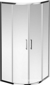 Душевой уголок , раздвижной, четверть круга, 90х90х195, покрытие Easy clean,стекло 6 мм прозрачное, профиль цв. хром, ZZ Kerama Marazzi VETRO VE.90.RSD.CR