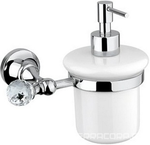 Дозатор настенный керамический, (цв.хром, Swarovski),  ZZ Cezares Olimp OLIMP-SOI-01-Sw