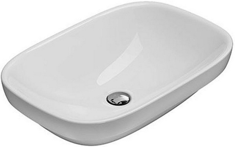 Раковина встраиваемая в столешницу сверху, прямоуг. 600х400хh60(150)мм, без отв.д/смесит., без перелива,  ZZ Globo Genesis GE042.BI