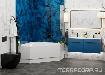 Ванна угловая 140x140xh45см, без панели и каркаса, (акрил цв.белый), Сavallo Corner ZZ Vagnerplast cavallo VPBA140CAV3X-04