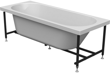 Ванна акриловая "" 160х70 см, каркас В КОМПЛЕКТЕ (разборный), БЕЗ слива-перелива и панелей, белая ZZ Vannesa Виктория 2-01-0-0-1-249Р