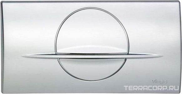 Клавиша 2-х объёмного смыва, для сист. инстал. , (пластик цв.хром) мод.8312.1  for Life 2 ZZ Viega Visign 463076