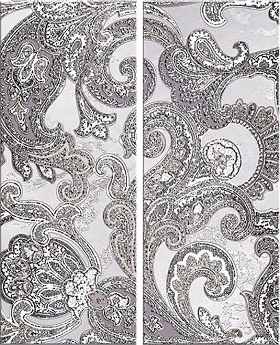 Керамическая плитка Azori Sfumato Панно Grey "Paisley" (2 плитки)ХХ l40.2x50.5 Серый, фото 5