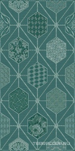 Керамическая плитка Azori Devore Декор  indigo geometria 31.5x63 Серый 