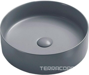 Раковина накладная 400x400x120мм, без отверстия для смесителя, без перелива, (цв.серый матовый), Vincea ZZ