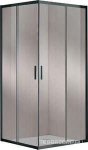 Душевой уголок 1200х1000хh1900мм, прямоуг., раздвижн., (стекло прозрачное 6мм, фурн.цв.вороненая сталь.),  ZZ Vincea Garda VSS-1G1012CLGM