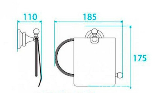 Держатель туал.бумаги, с крышкой, (цв.золото),  ZZ Cezares Olimp OLIMP-TRH-03/24-M
