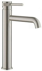 Смеситель для раковины, Высокий, без д/к, (цв.браш.никель), Priority ZZ