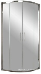 Душевое ограждение ZS, 90*90*1900, профиль гл.хром, стекло "шиншилла", БЕЗ поддона ZZ