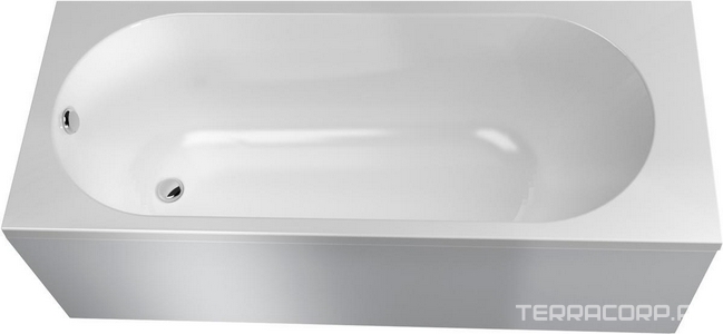 Ванна прямоугольная 160х70 см акриловая, без каркаса и слива-перелива, цвет белый ZZ 1Marka Vesper 01вес1670
