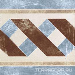 Керамогранит CIR Via Emilia Crema-Azzurro Greca Festone 20x20 Комбинированный, фото 3