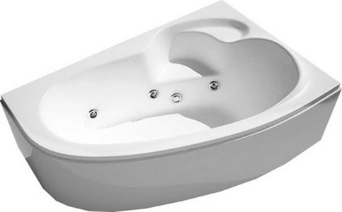 Ванна  (левая) "Стандарт массаж",г/м,спин.масс., масс.ног 2 форсунки, 170х110х58,5см, 3 отв.д/смес., на раме, слив/перелив и панель в компл.ZZ Thermolux Talia Talia L стандарт/масс