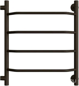 Полотенцесушитель водяной 50х50 см, полн.высота 60 см 1"-1/2" К2 выход 1" Чёрный матовый, KL Двин TE 4627169731703