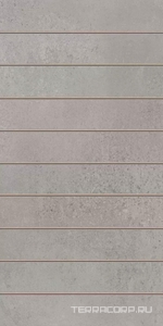 Керамическая плитка Kerama Marazzi Мирабо Декор чипсет  серый матовый обрезной 30x60 Серый 