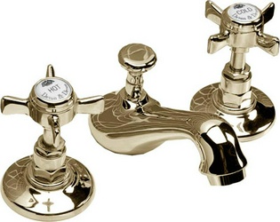 Смеситель для биде на 3 отв., с д/к, (цв. латунь) Coventry ZZ