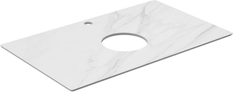 Cтолешница из плитки для мебели , 80 см, с отв. для раковины и смесителя "Монте тиберио серый" ZZ Kerama Marazzi Plaza PL1.SG507120R\80