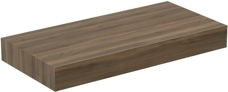 Полка консольная 1050х500хh150мм, без выреза, с крепежом, (БЕЗ 3шт. кронштейнов арт.U842867), (цв.темное дерево-грец.орех),  ZZ Ideal Standard Adapto U8408FW