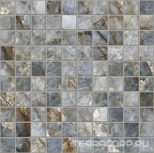 Мозаика Emil Ceramica Tele Di Marmo Revolution Mosaico Blu Ande Lappato ZZ30x30 Синий 