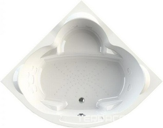 Ванна акриловая "СОРРЕНТО", 1480х1480 + смеситель/излив "Бриз/Ниагара", каркас и слив-перелив (хром) в компл., БЕЗ панели XX