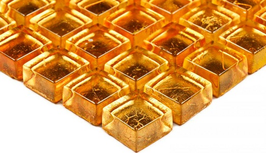 Мозаика Bonaparte Мозаика стеклянная Classik gold   (15x15x8) 30x30 Комбинированный 
