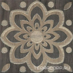 Вставка Фратте серый цветок лаппатированный XX|15х15