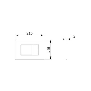 Клавиша для инсталляции PRO AM.PM/ I070238 ProC S,  пластик, черный матовый, ZZ AMPM Универсал I070238