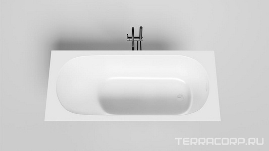 Ванна 1700х750хh600мм, встраив., литой камень S-Sense матов цв.белый, д/к Up&Down в цвет ванны, интегрир.слив-перелив, ножки компл,  ZZ Salini Ornella Kit 102411M