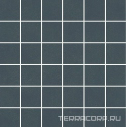 Декор Про Чементо мозаичный синий тёмный матовый 30x30