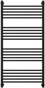 Полотенцесушитель "+" 1200*600 мм, прямая перекладина, подключ. 3/4, комплектующие в комплекте, RAL 9005, черный матовый, ZZ Сунержа Богема 31-0220-1260